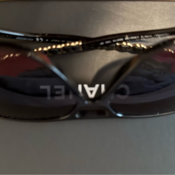 CHANEL Glossy Black Sunglasses main image 4